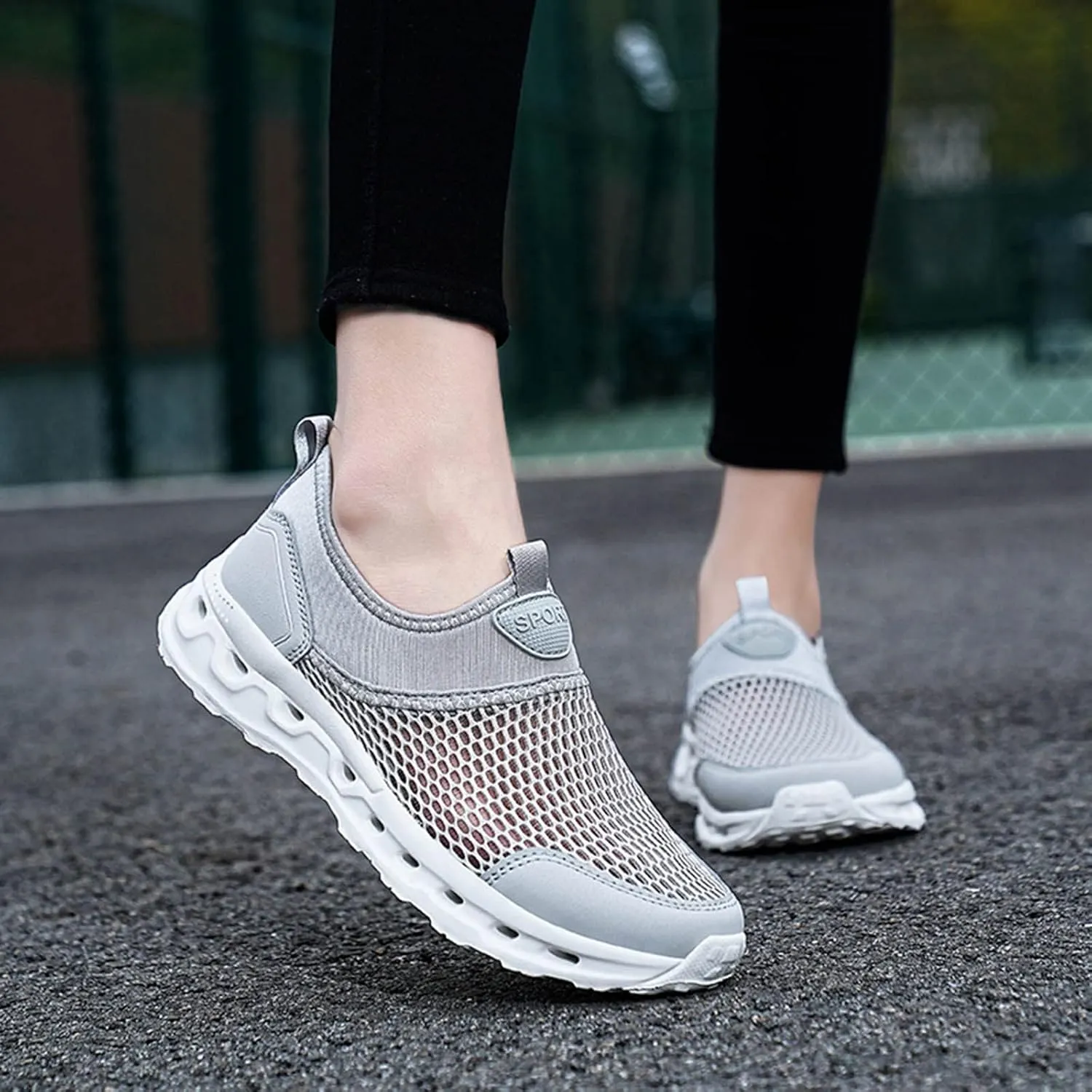 Breathable Diabetic Shoes for Men Lightweight Breathable Slip on Running Shoe Lightweight Elderly Slip on Shoes