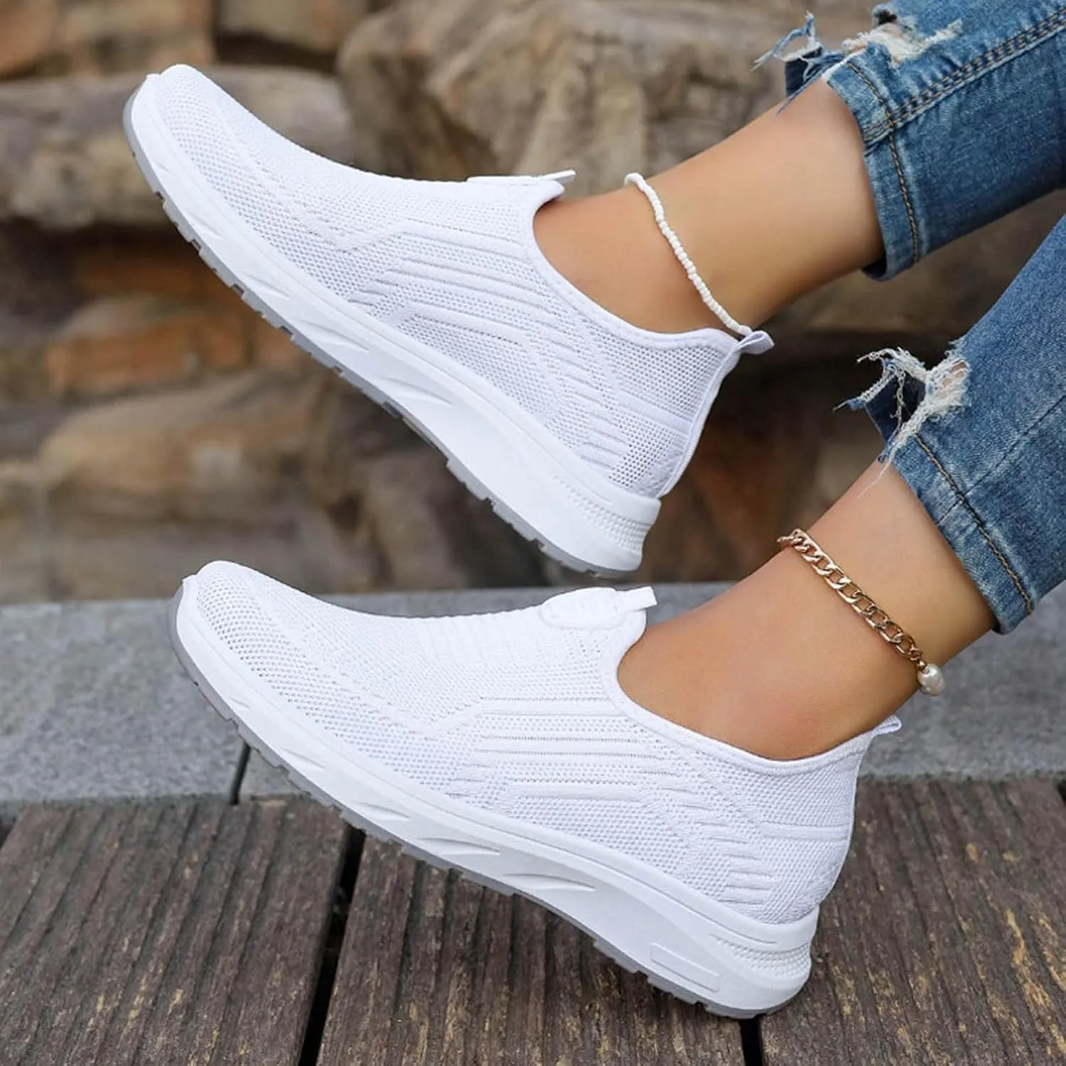 Breathable Fashion Sneakers for Women Breathable Zero Drop Adjustable Barefoot Shoes Lightweight Workout Shoe