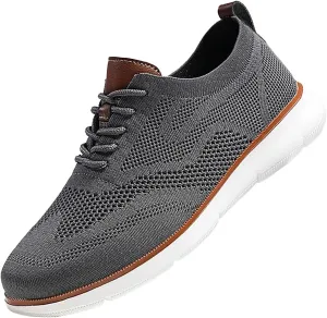 Breathable Men Running Shoes Fashion Mesh Breathable Lace up Casual Summer Comfortable Outdoor Walking Running Sneakers for Men