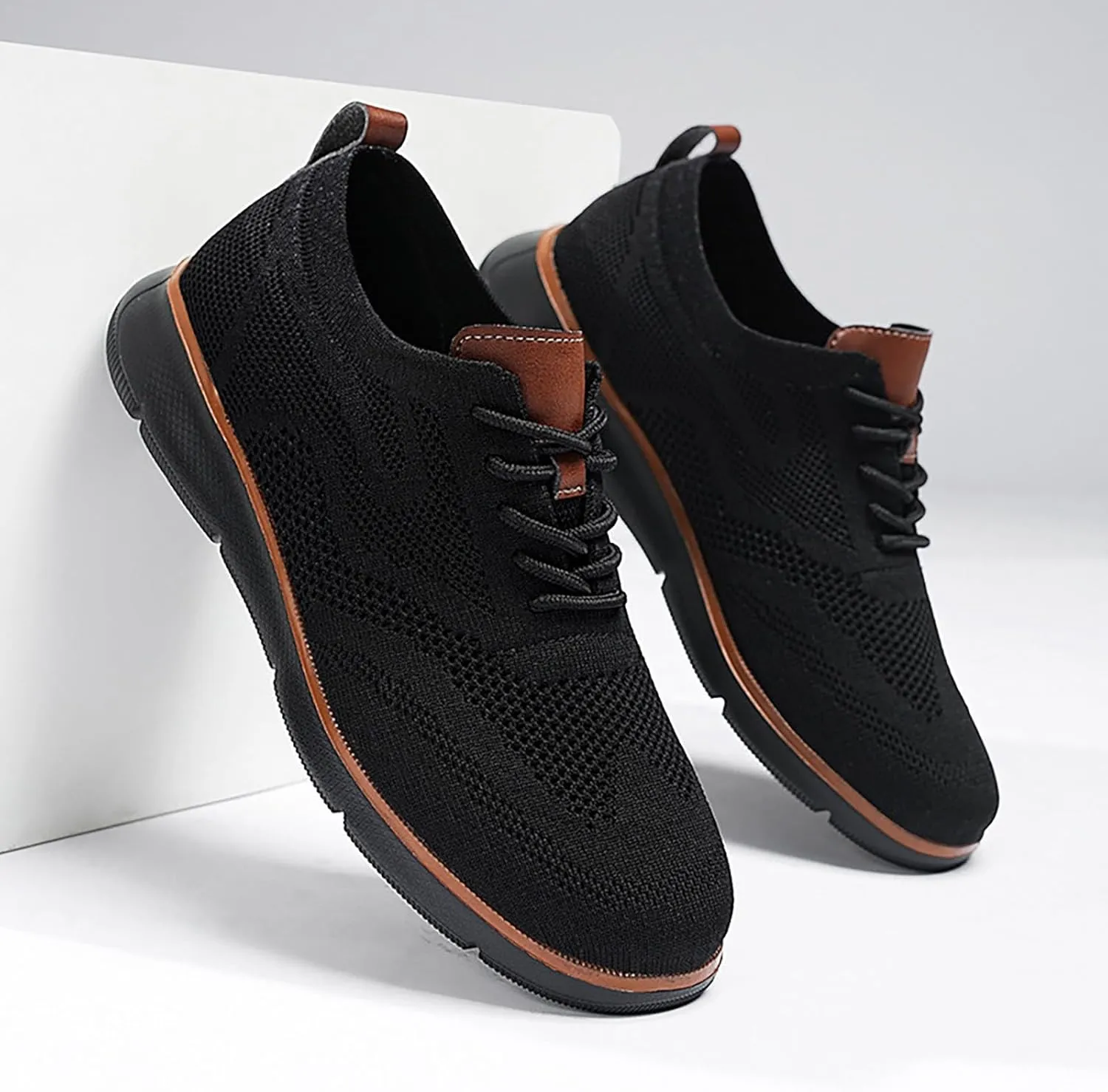 Breathable Men Running Shoes Fashion Mesh Breathable Lace up Casual Summer Comfortable Outdoor Walking Running Sneakers for Men