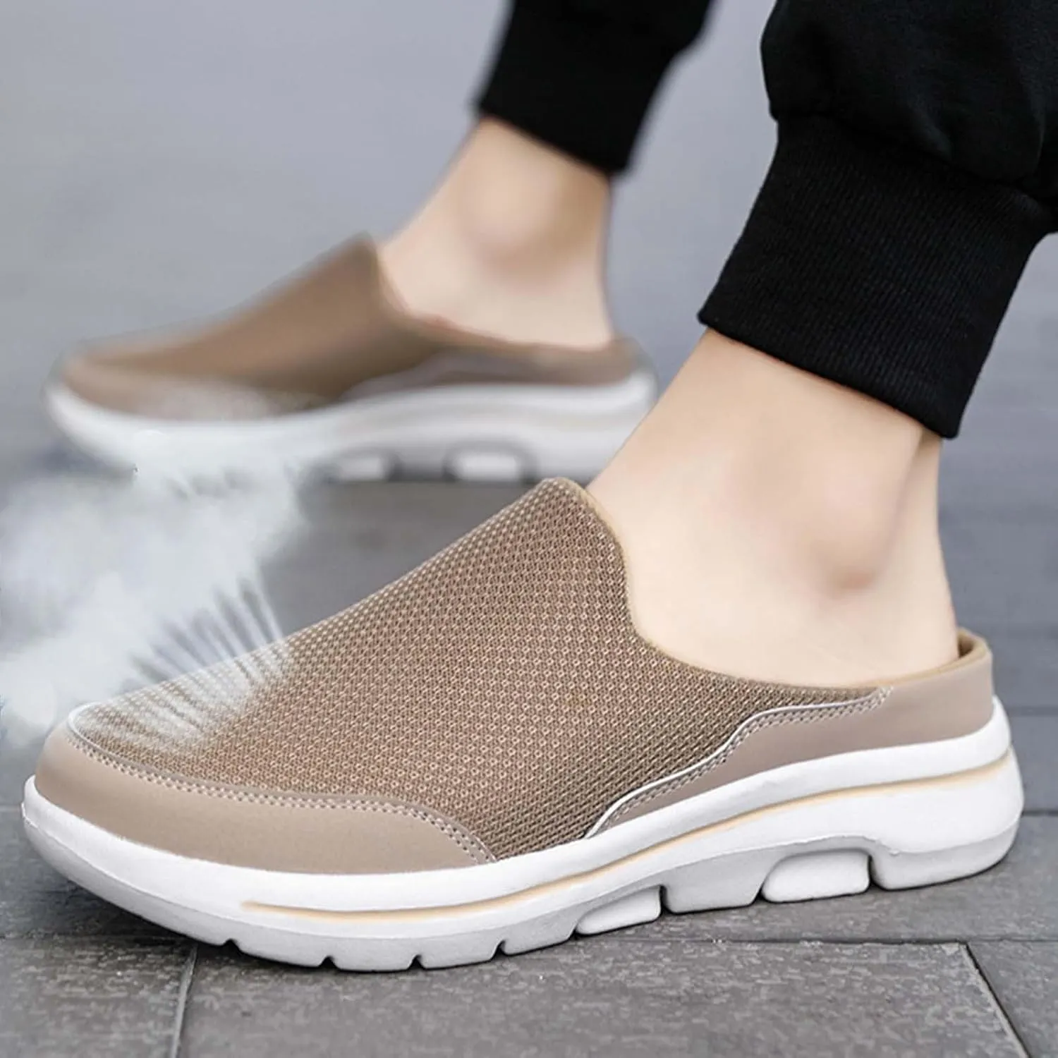 Breathable Slip on Shoes for Men Breathable Casual Comfortable Walking Sneaker Outdoor Non Slip Jogging Sneakers