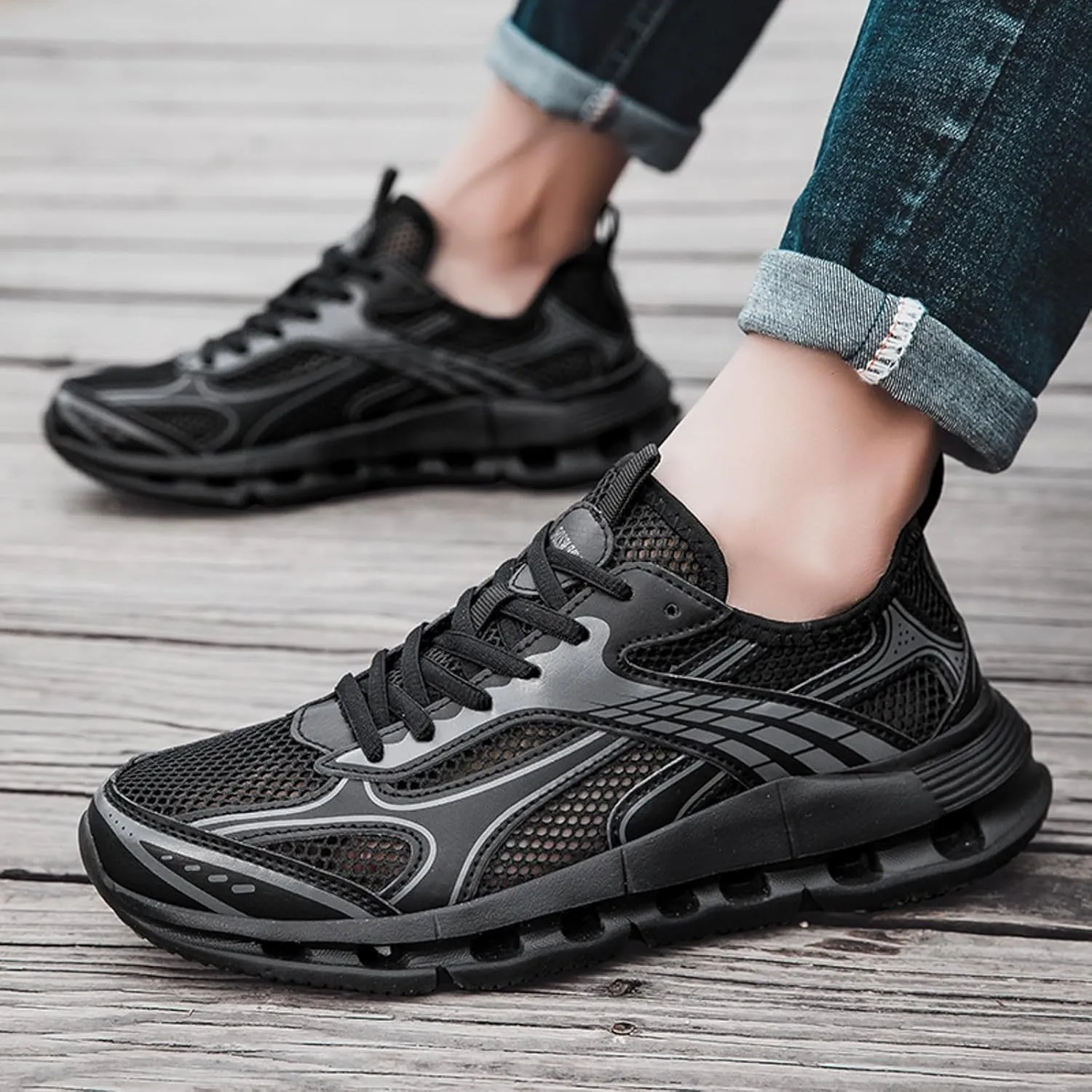 Breathable Walking Shoes for Men Comfortable Breathable Lightweight Tennis Shoe Men's Comfortable Canvas Shoes
