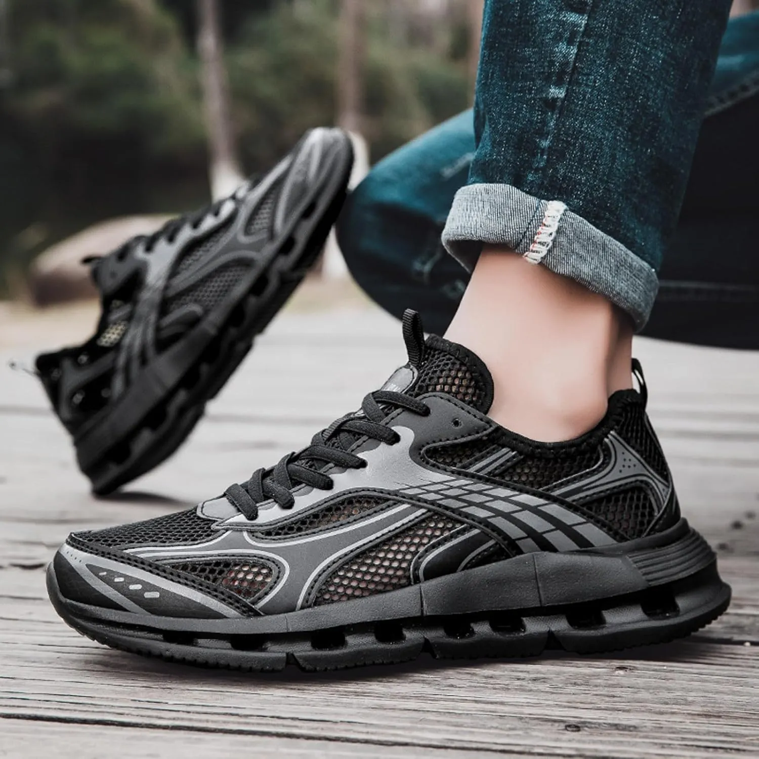 Breathable Walking Shoes for Men Comfortable Breathable Lightweight Tennis Shoe Men's Comfortable Canvas Shoes