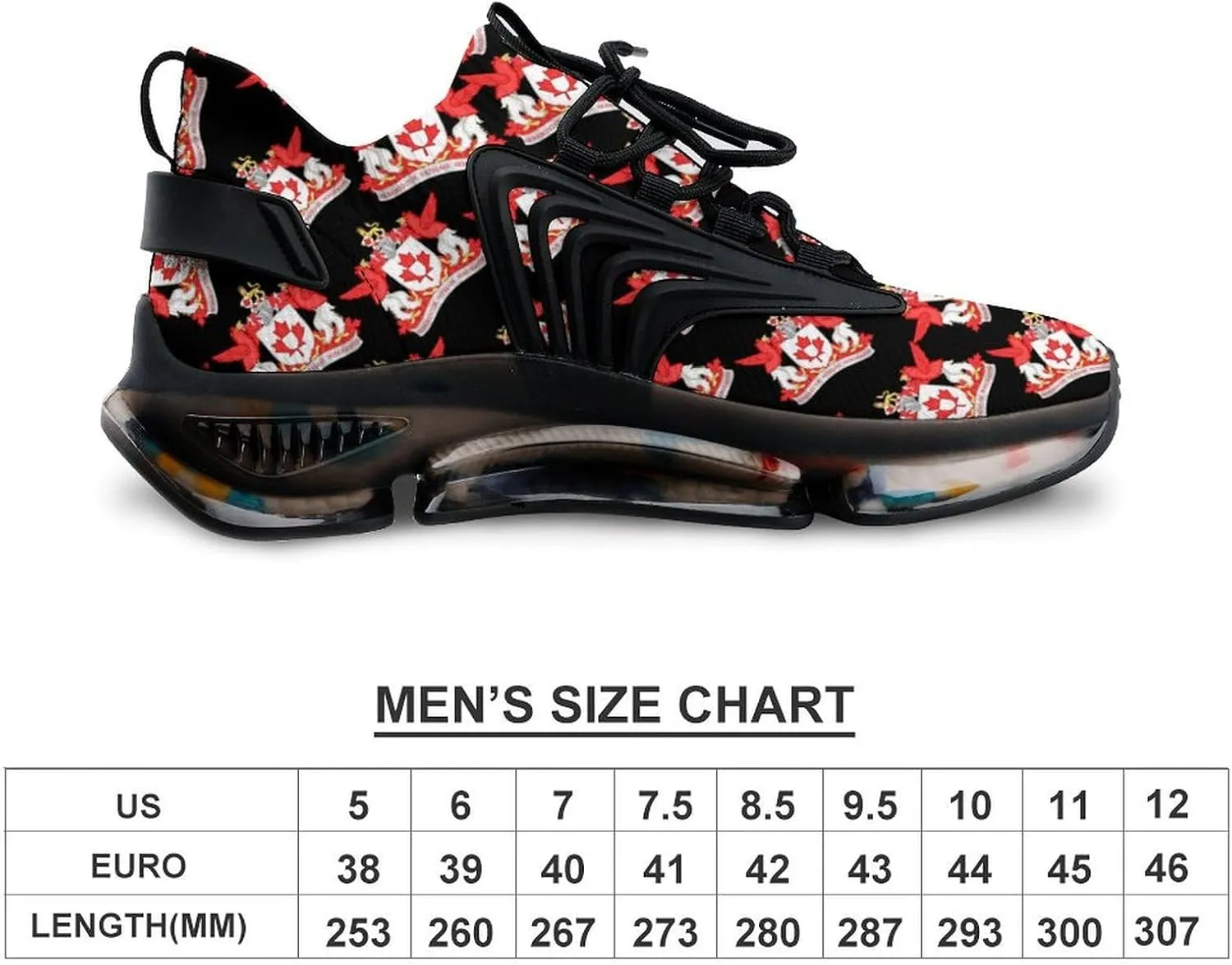 Canadian Heraldi Coat of Arms Men's Running Shoes Lightweight Walking Shoe Breathable Sneaker