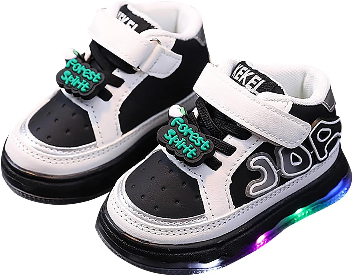 Cathalem Sneakers for Girls Boys, Baby Toddler LED Light Sneakers Walking Shoes 1-6 Years Old Kids Mesh Sport Running Shoes