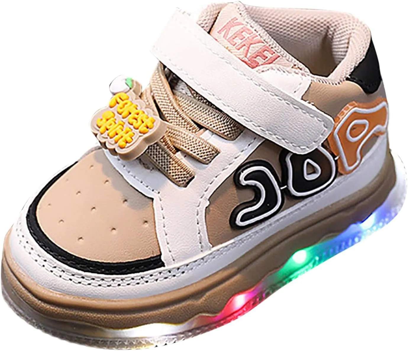 Cathalem Sneakers for Girls Boys, Baby Toddler LED Light Sneakers Walking Shoes 1-6 Years Old Kids Mesh Sport Running Shoes