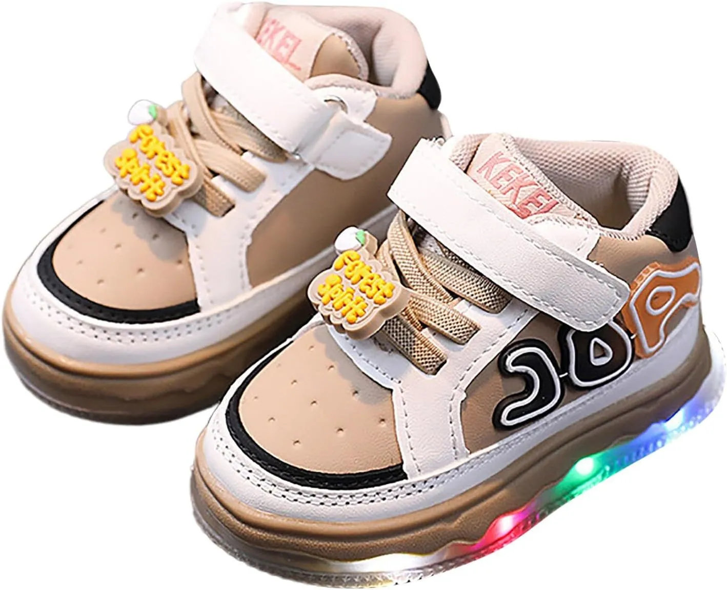 Cathalem Sneakers for Girls Boys, Baby Toddler LED Light Sneakers Walking Shoes 1-6 Years Old Kids Mesh Sport Running Shoes