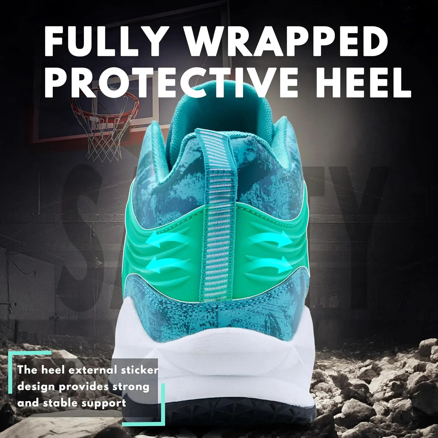 CJSPORX Men Women Basketball Shoes Breathable Non Slip Outdoor Fashion Sneakers