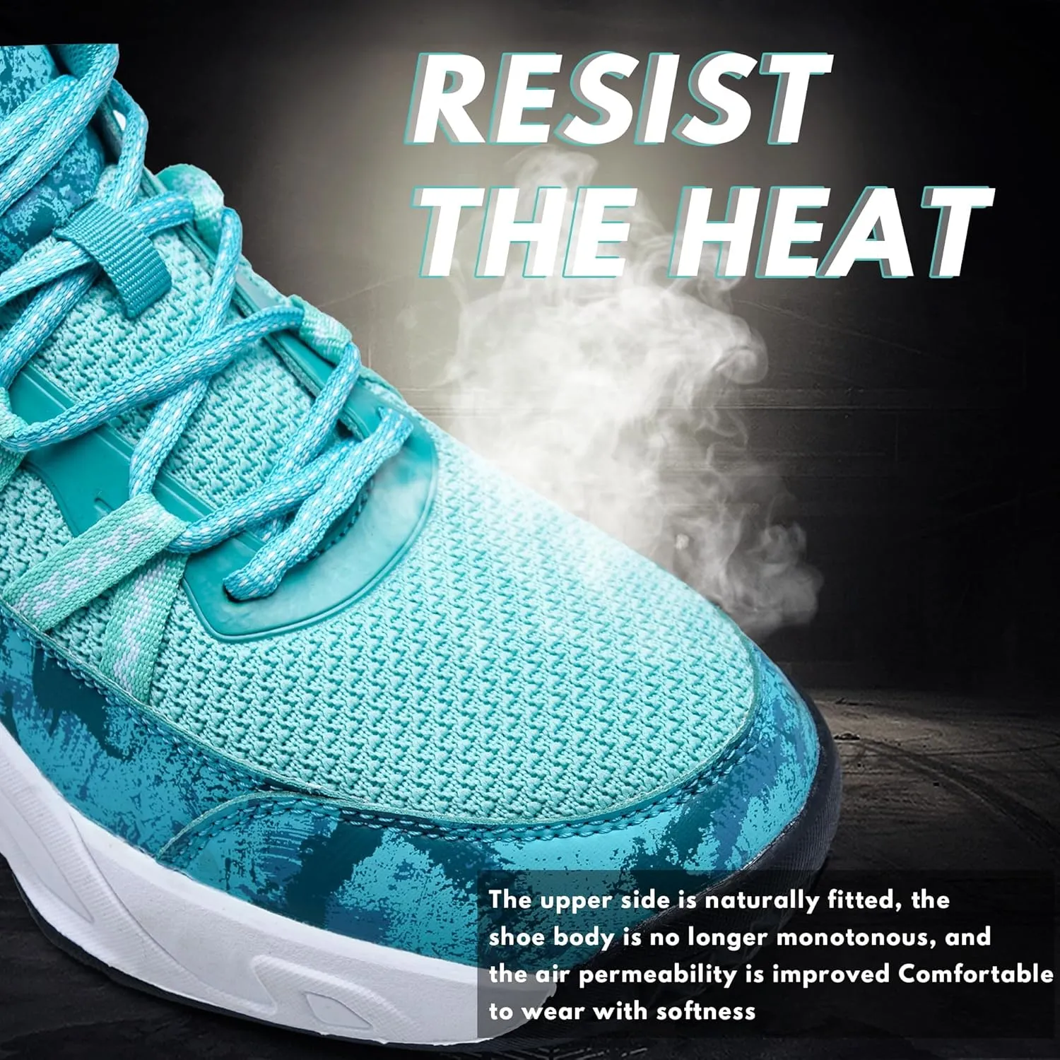 CJSPORX Men Women Basketball Shoes Breathable Non Slip Outdoor Fashion Sneakers