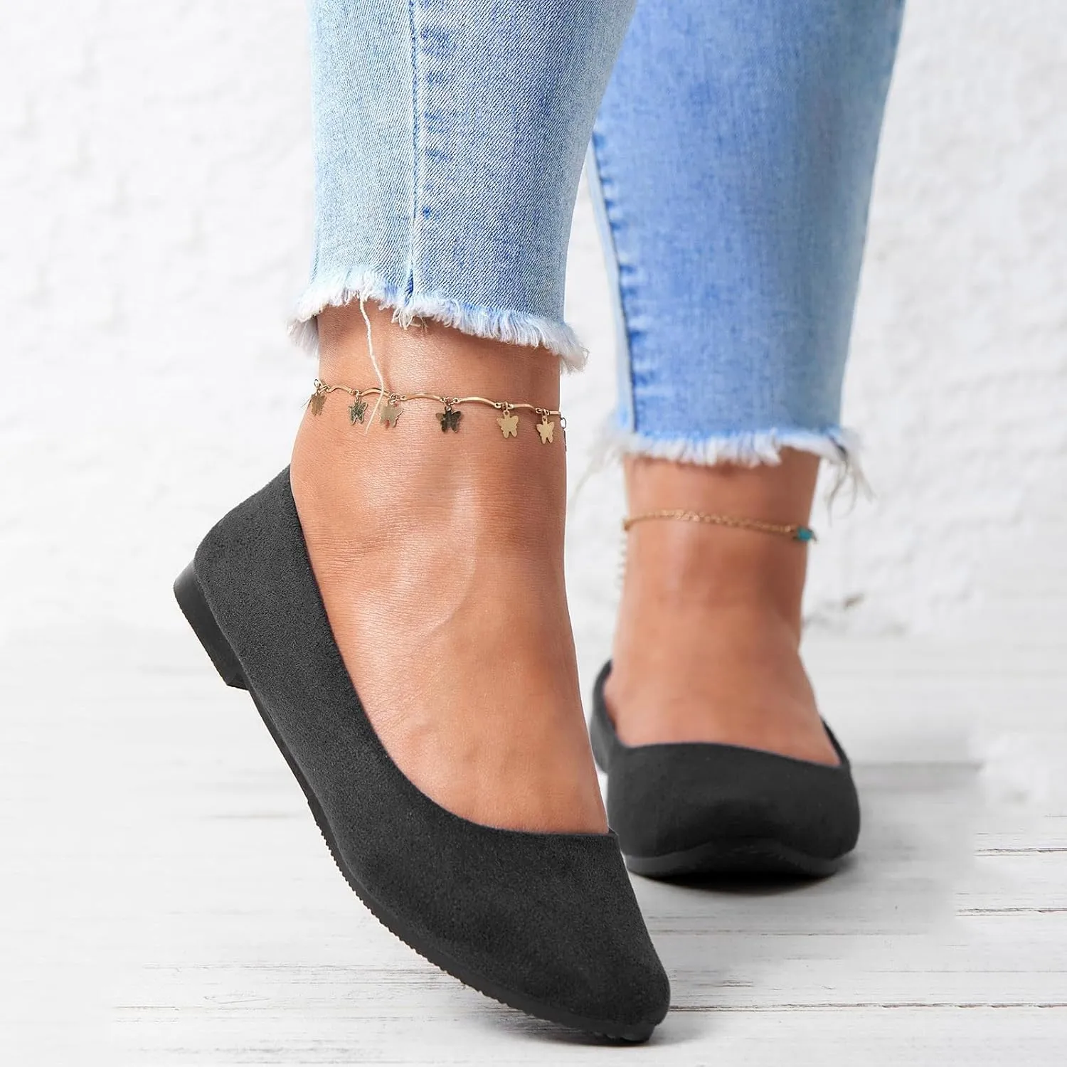 Comfortable & Light-Weight Flat Women's Shoes Pointed Toe Ballet Shoes for Women Slip On Comfortable Dress Work Walking Casual