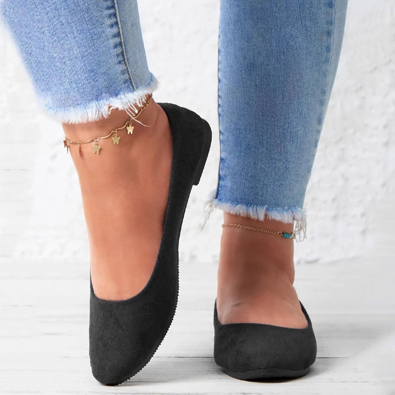 Comfortable & Light-Weight Flat Women's Shoes Pointed Toe Ballet Shoes for Women Slip On Comfortable Dress Work Walking Casual