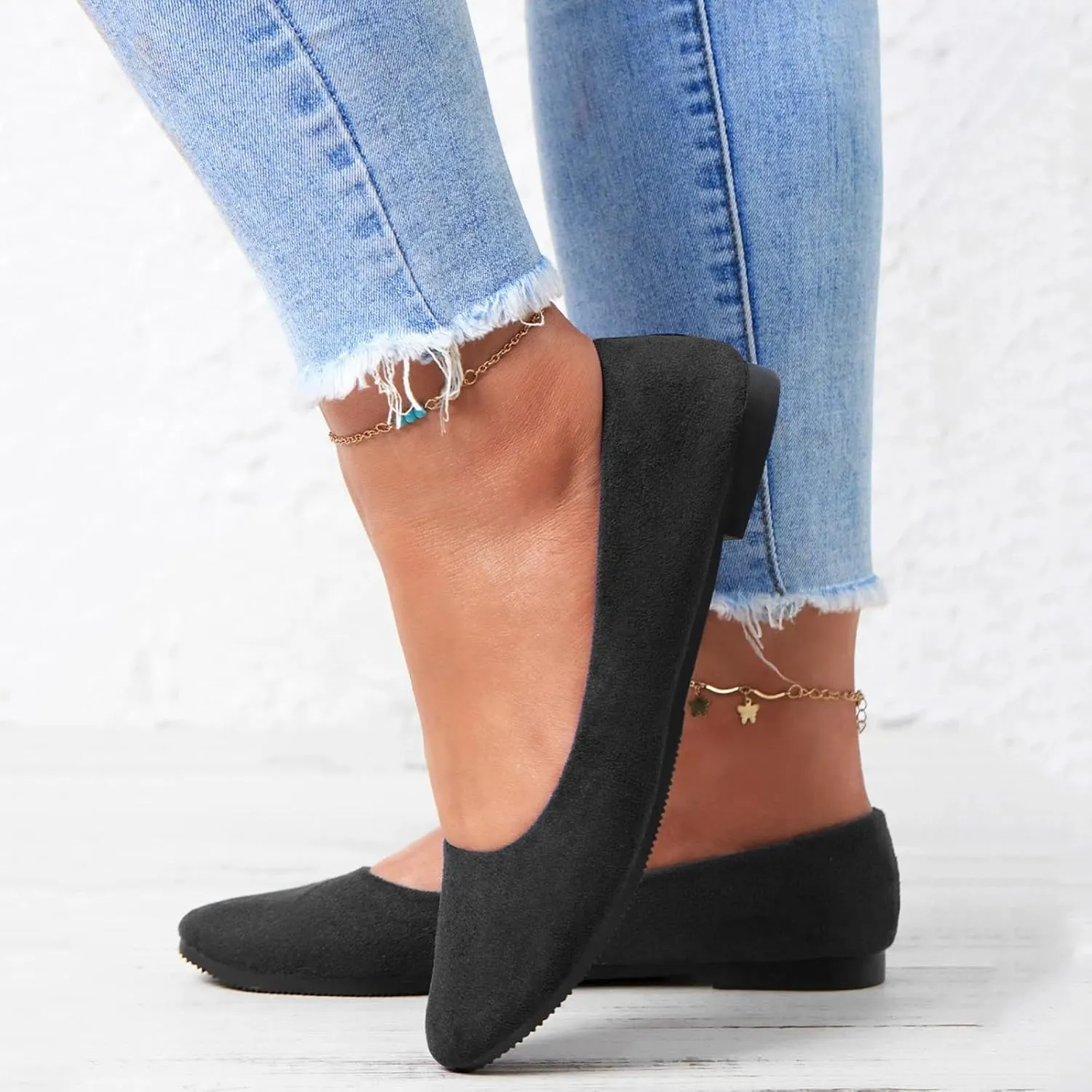 Comfortable & Light-Weight Flat Women's Shoes Pointed Toe Ballet Shoes for Women Slip On Comfortable Dress Work Walking Casual