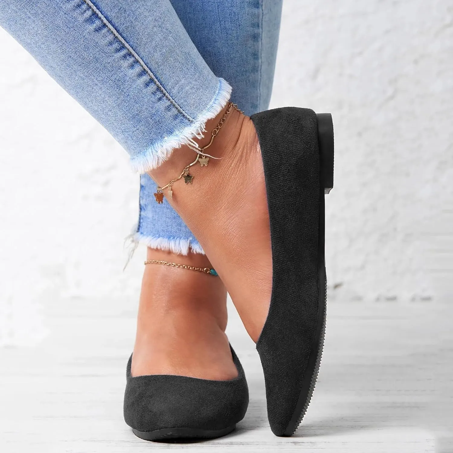 Comfortable & Light-Weight Flat Women's Shoes Pointed Toe Ballet Shoes for Women Slip On Comfortable Dress Work Walking Casual