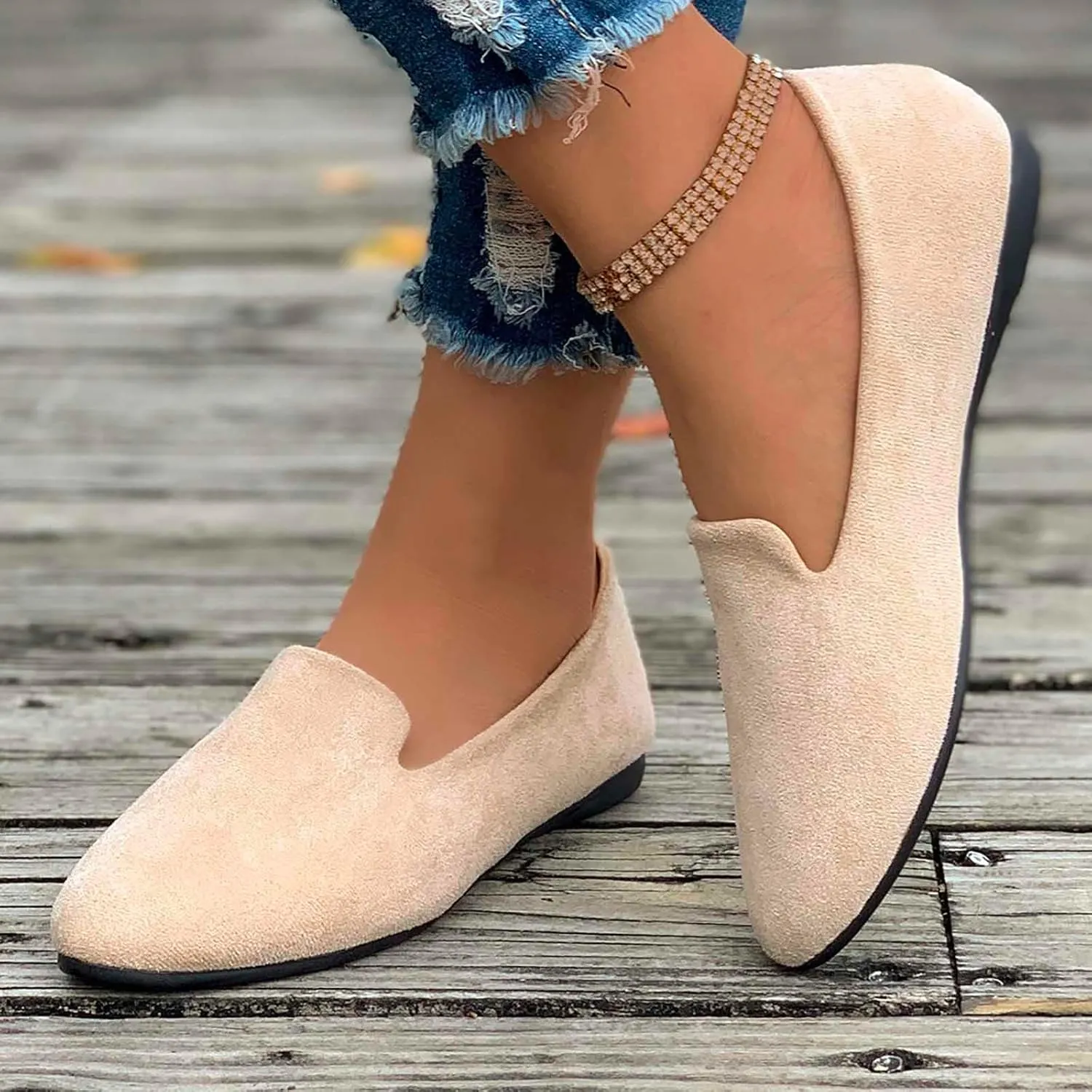 Comfortable Work Shoes Round Toe for Women Dressy Comfortable Slip On Dress Business Casual Shoes for Women