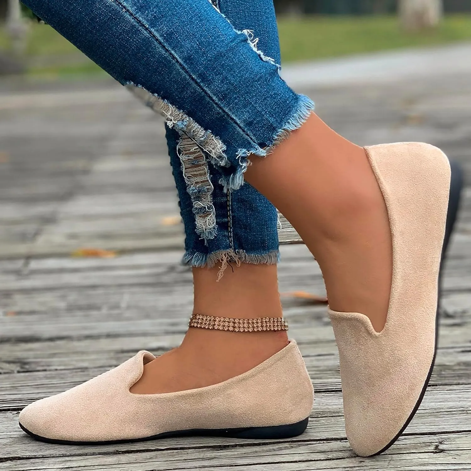 Comfortable Work Shoes Round Toe for Women Dressy Comfortable Slip On Dress Business Casual Shoes for Women