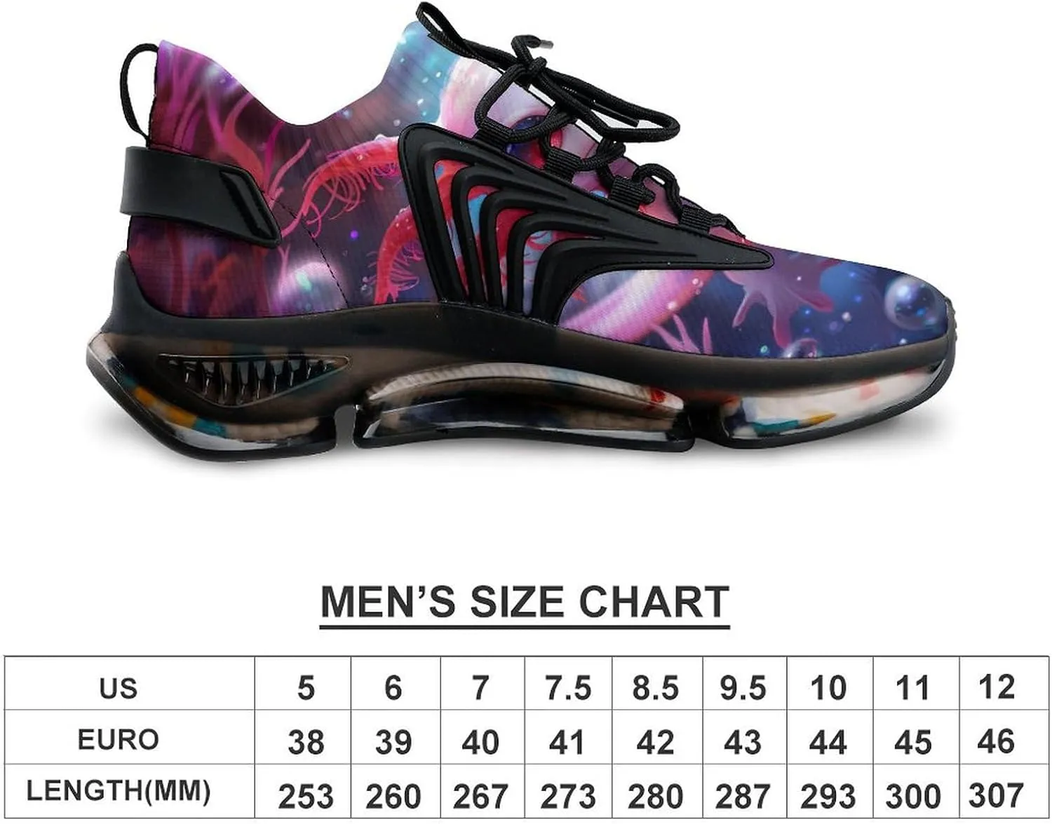 Cute Axolotl Under Sea Men's Running Shoes Lightweight Walking Shoe Breathable Sneaker