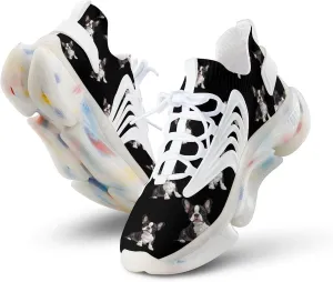 Cute Boston Terrier Dog Men's Running Shoes Lightweight Walking Shoe Breathable Sneaker