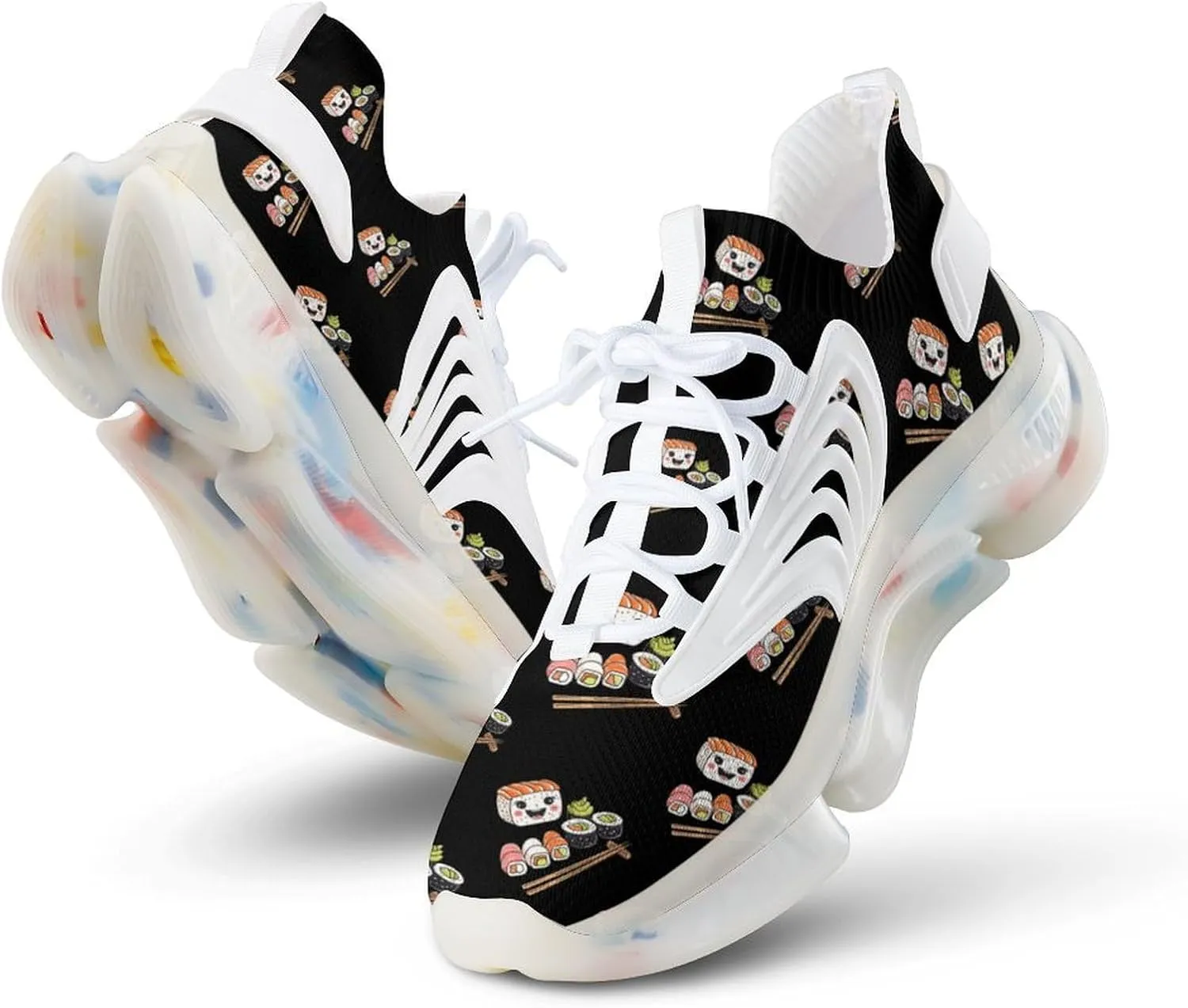Cute Sushi Men's Running Shoes Lightweight Walking Shoe Breathable Sneaker