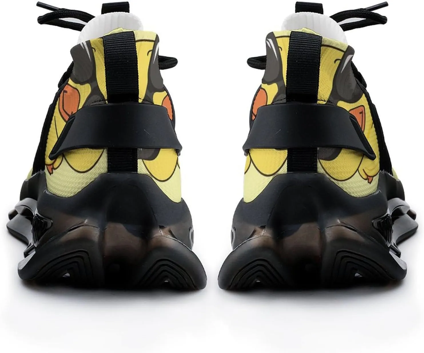 Cute Yellow Duck with Glasses Men's Running Shoes Lightweight Walking Shoe Breathable Sneaker