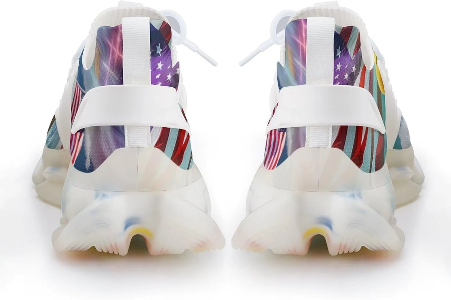 Diamond U.S.A Flag Eagle Men's Running Shoes Lightweight Walking Shoe Breathable Sneaker
