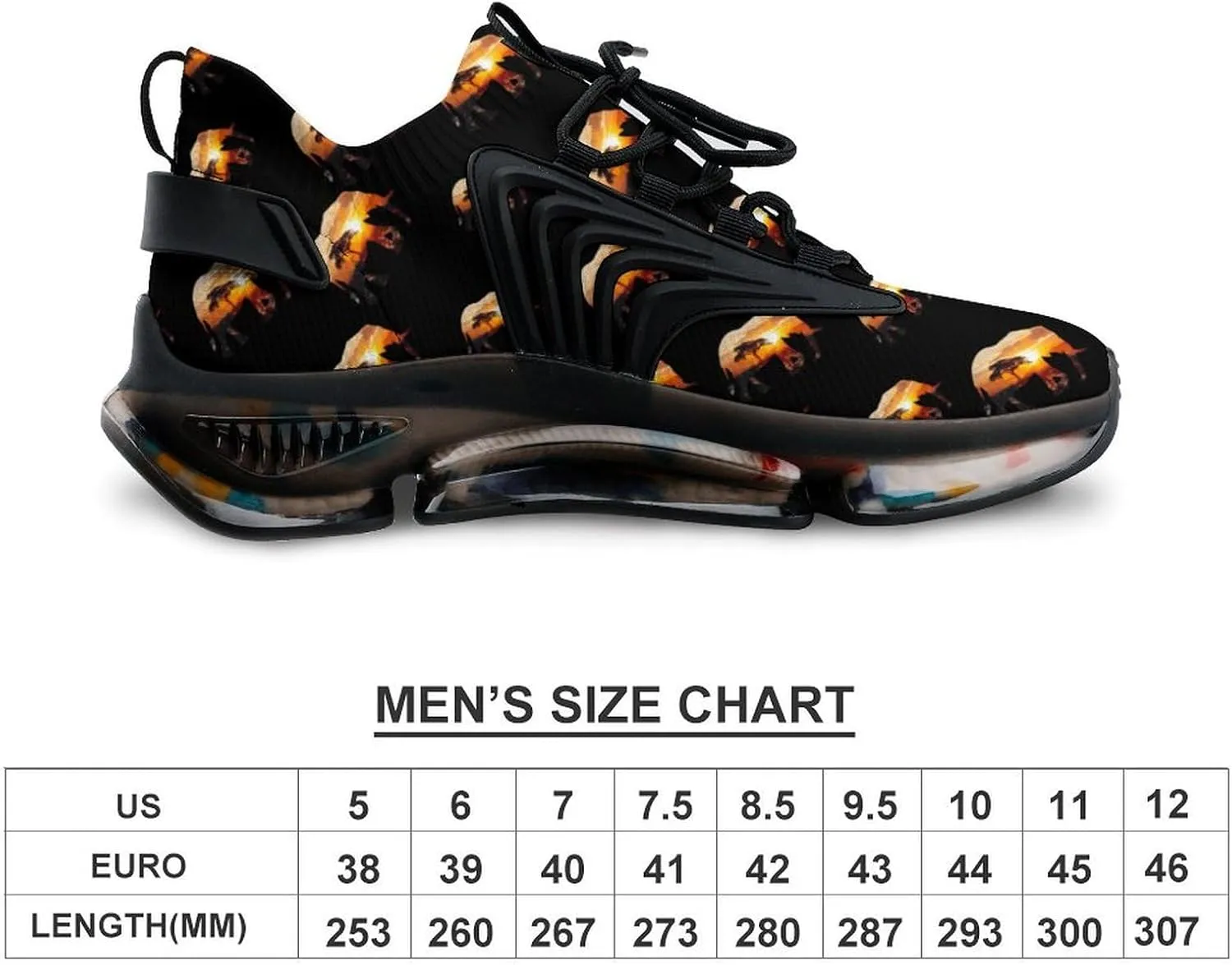 Elephant Africa Landmark Inside Men's Running Shoes Lightweight Walking Shoe Breathable Sneaker