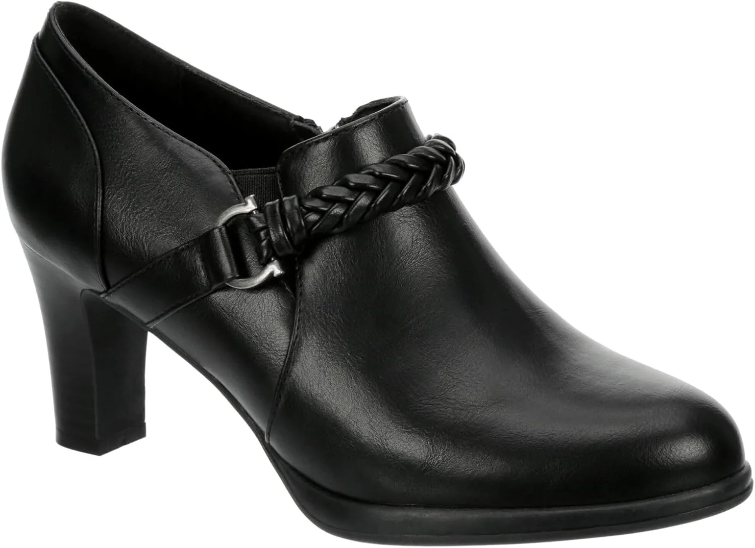 Elyssa - Women's Low Cut Chunky Heeled Ankle Bootie