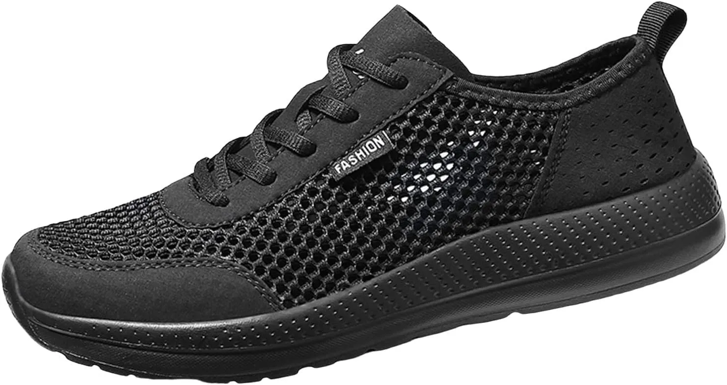 Fashion Sneaker Lace-Up Men Sports Shoes Fashionable Summer New Pattern Hollow Mesh Breathable Comfortable and Simple