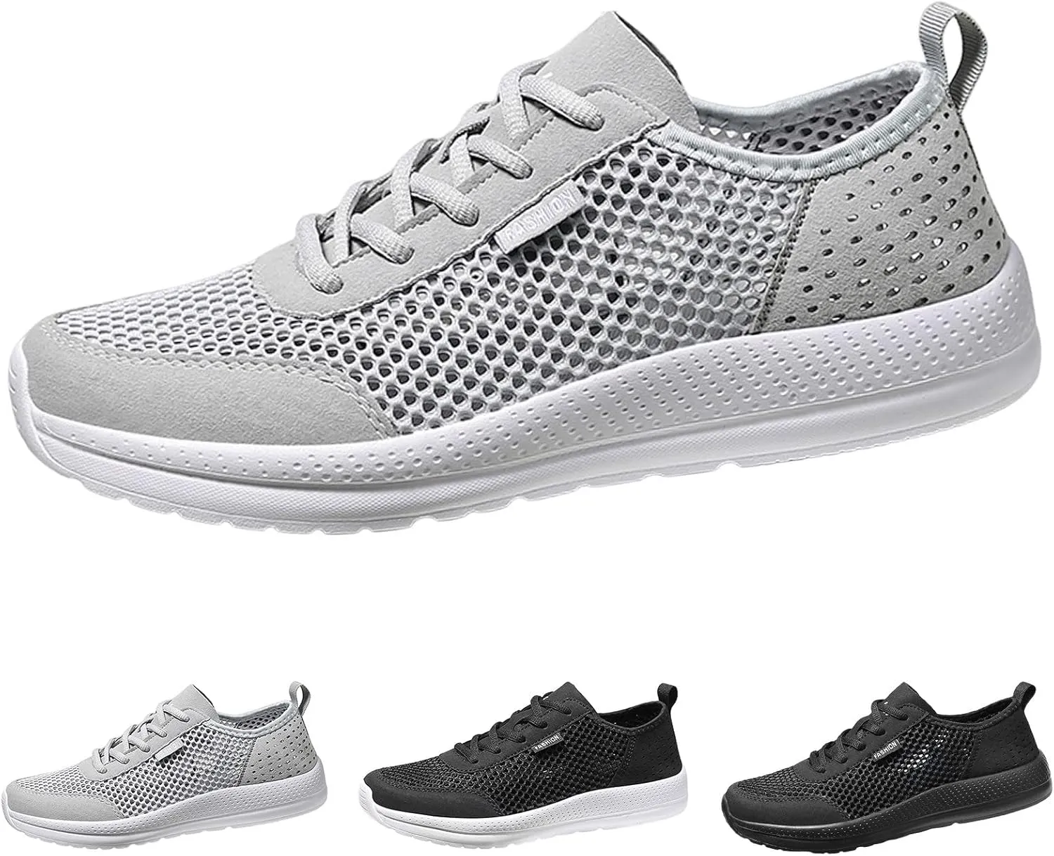 Fashion Sneaker Lace-Up Men Sports Shoes Fashionable Summer New Pattern Hollow Mesh Breathable Comfortable and Simple