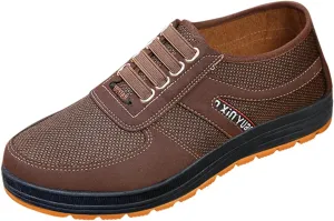 Fashion Sneaker Lace-Up Men Wedge Heel Soft Sole Soft Sole Round Toe Breathable Running Western Shoes Fashion Men