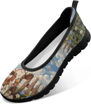 Flats Loafers Cow Low Cut Casual Dress Shoes for Women Teen Girls Comfort Walking Running Sneakers Lightweight Low Cut Tennis Shoe