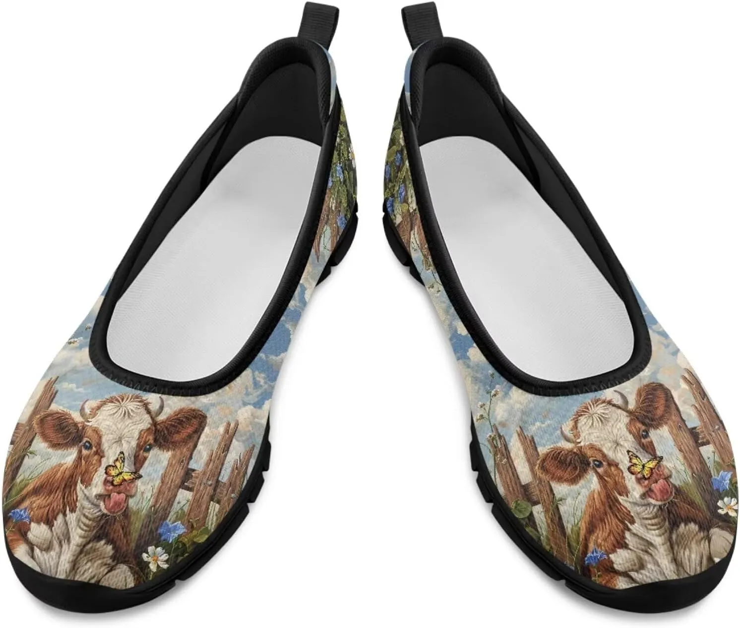 Flats Loafers Cow Low Cut Casual Dress Shoes for Women Teen Girls Comfort Walking Running Sneakers Lightweight Low Cut Tennis Shoe