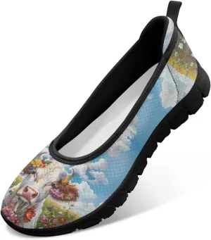 Flats Loafers Cow Low Cut Casual Dress Shoes for Women Teen Girls Comfort Walking Running Sneakers Lightweight Low Cut Tennis Shoe