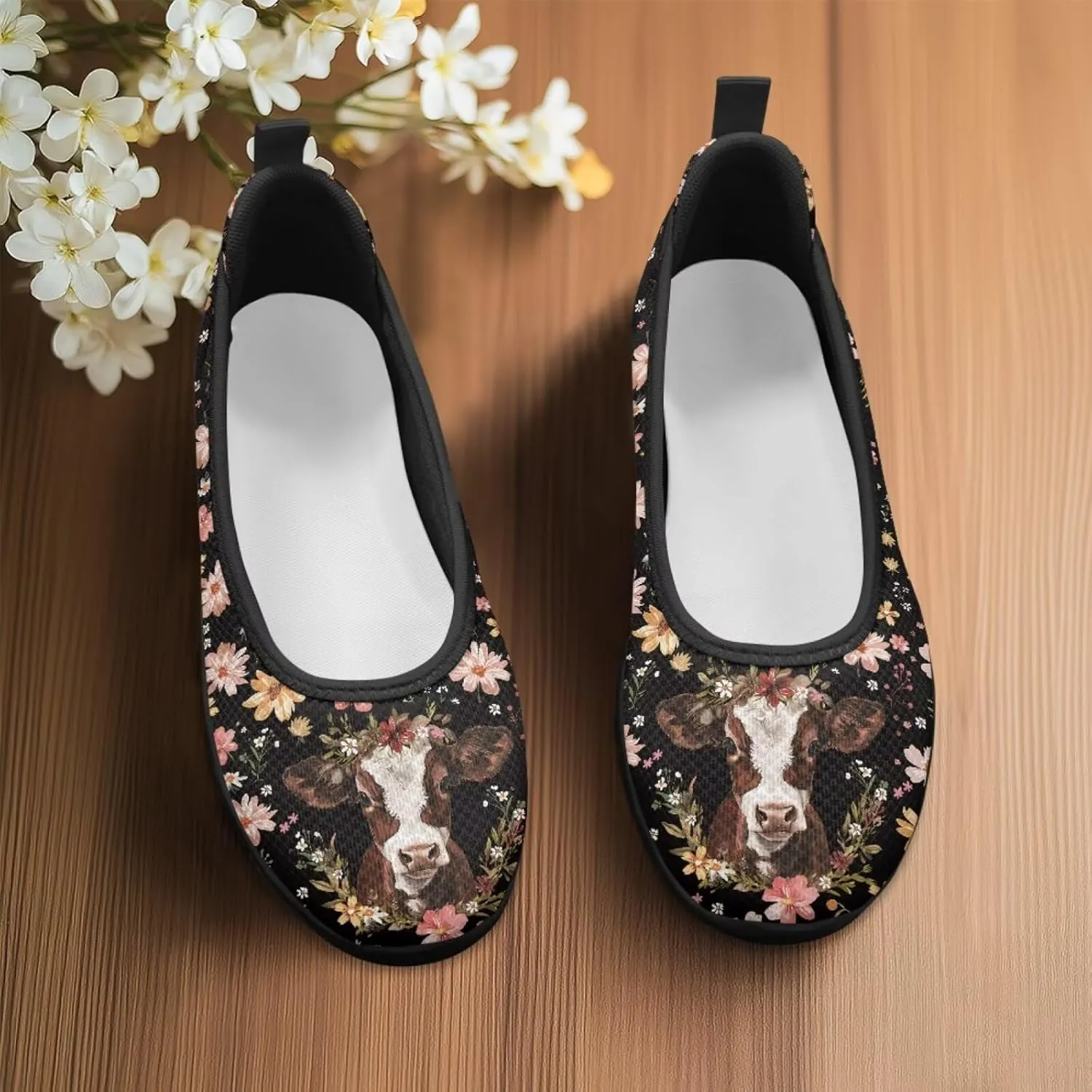Flats Loafers Cow Low Cut Casual Dress Shoes for Women Teen Girls Comfort Walking Running Sneakers Lightweight Low Cut Tennis Shoe