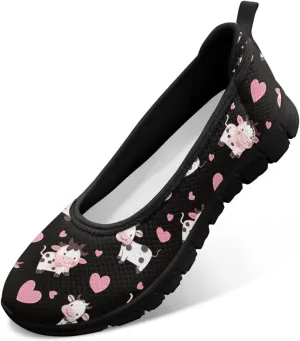 Flats Loafers Cow Low Cut Casual Dress Shoes for Women Teen Girls Comfort Walking Running Sneakers Lightweight Low Cut Tennis Shoe