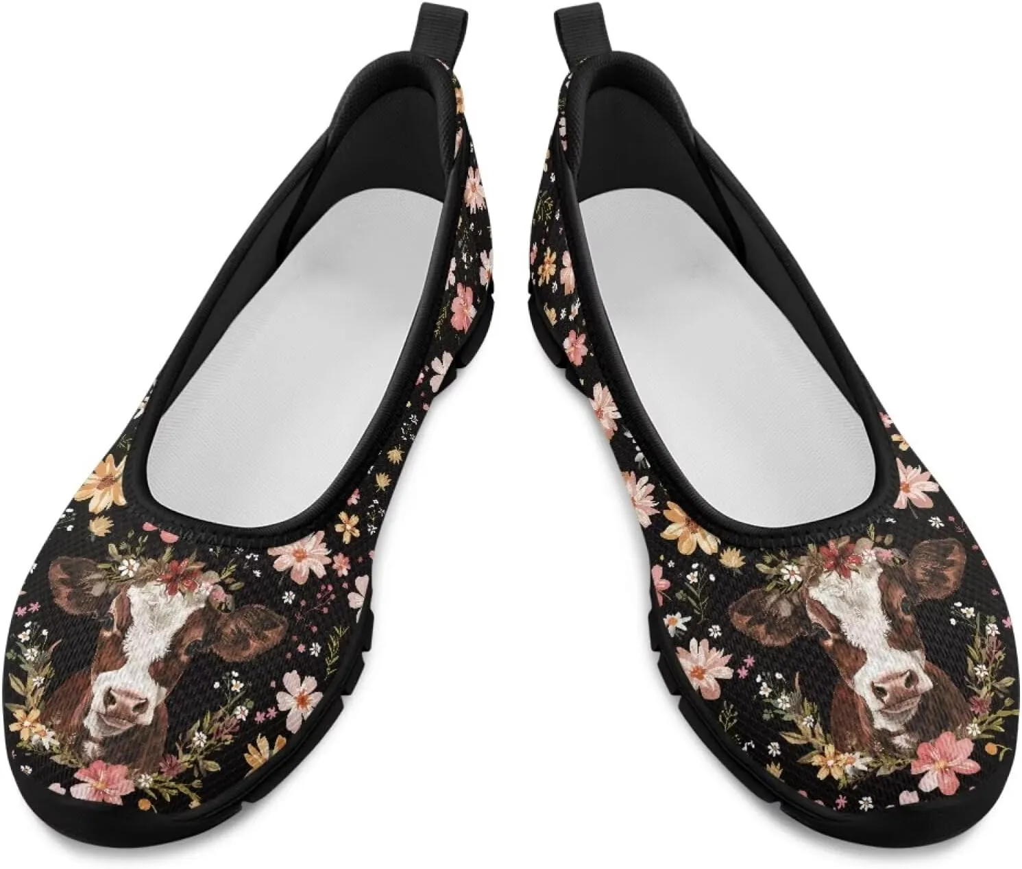 Flats Loafers Cow Low Cut Casual Dress Shoes for Women Teen Girls Comfort Walking Running Sneakers Lightweight Low Cut Tennis Shoe