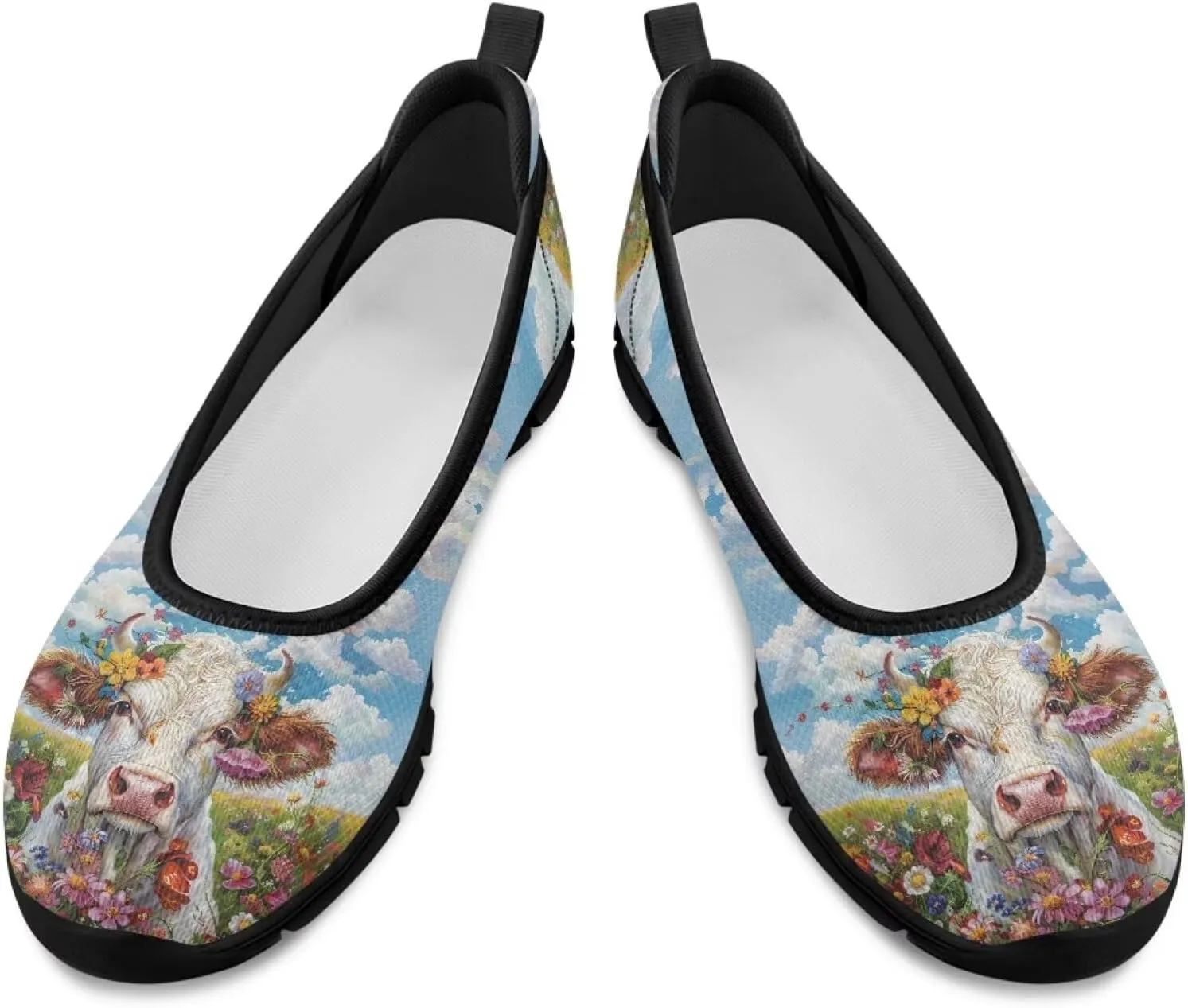 Flats Loafers Cow Low Cut Casual Dress Shoes for Women Teen Girls Comfort Walking Running Sneakers Lightweight Low Cut Tennis Shoe