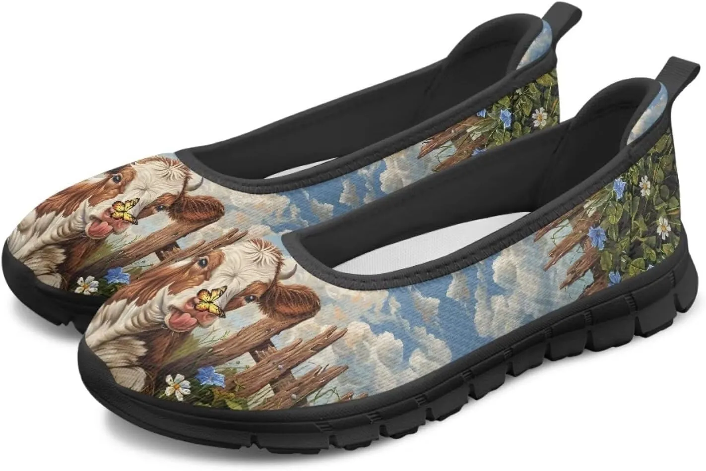 Flats Loafers Cow Low Cut Casual Dress Shoes for Women Teen Girls Comfort Walking Running Sneakers Lightweight Low Cut Tennis Shoe