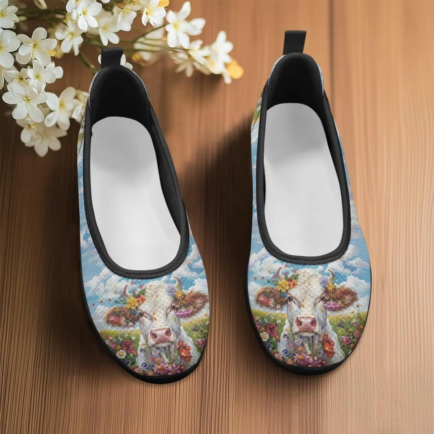 Flats Loafers Cow Low Cut Casual Dress Shoes for Women Teen Girls Comfort Walking Running Sneakers Lightweight Low Cut Tennis Shoe