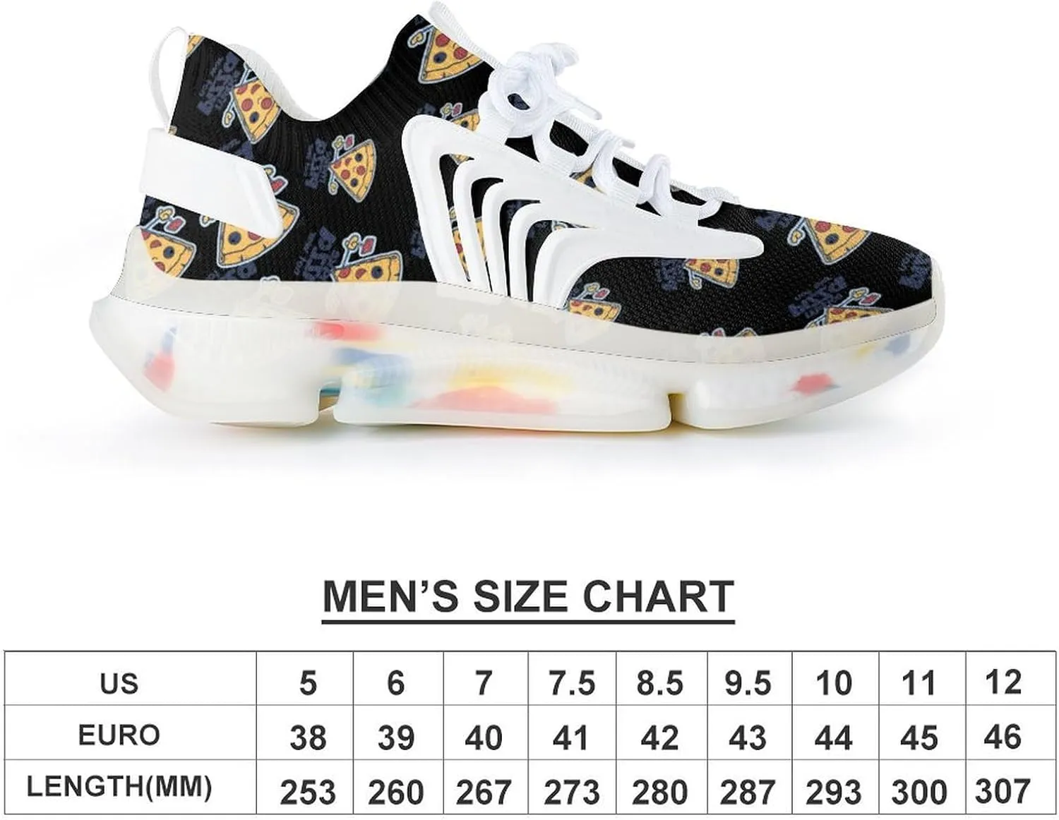 Fun Quotes Make Pizza Men's Running Shoes Lightweight Walking Shoe Breathable Sneaker