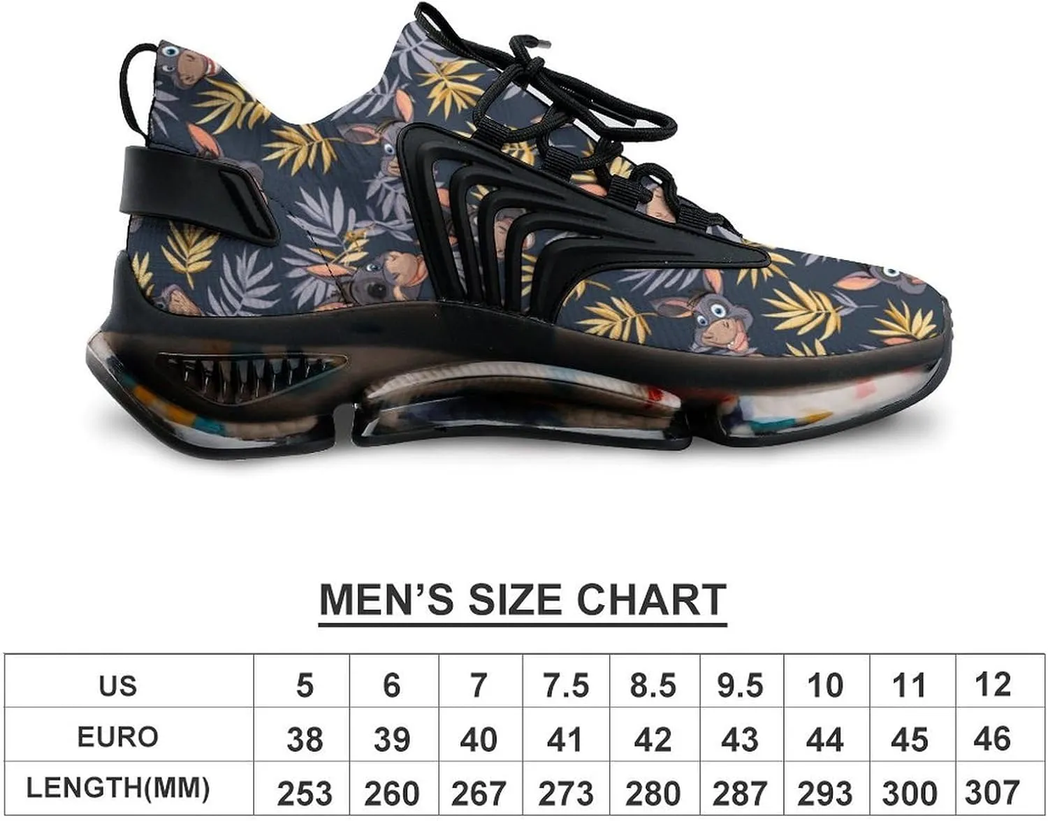 Funny Donkey Men's Running Shoes Lightweight Walking Shoe Breathable Sneaker