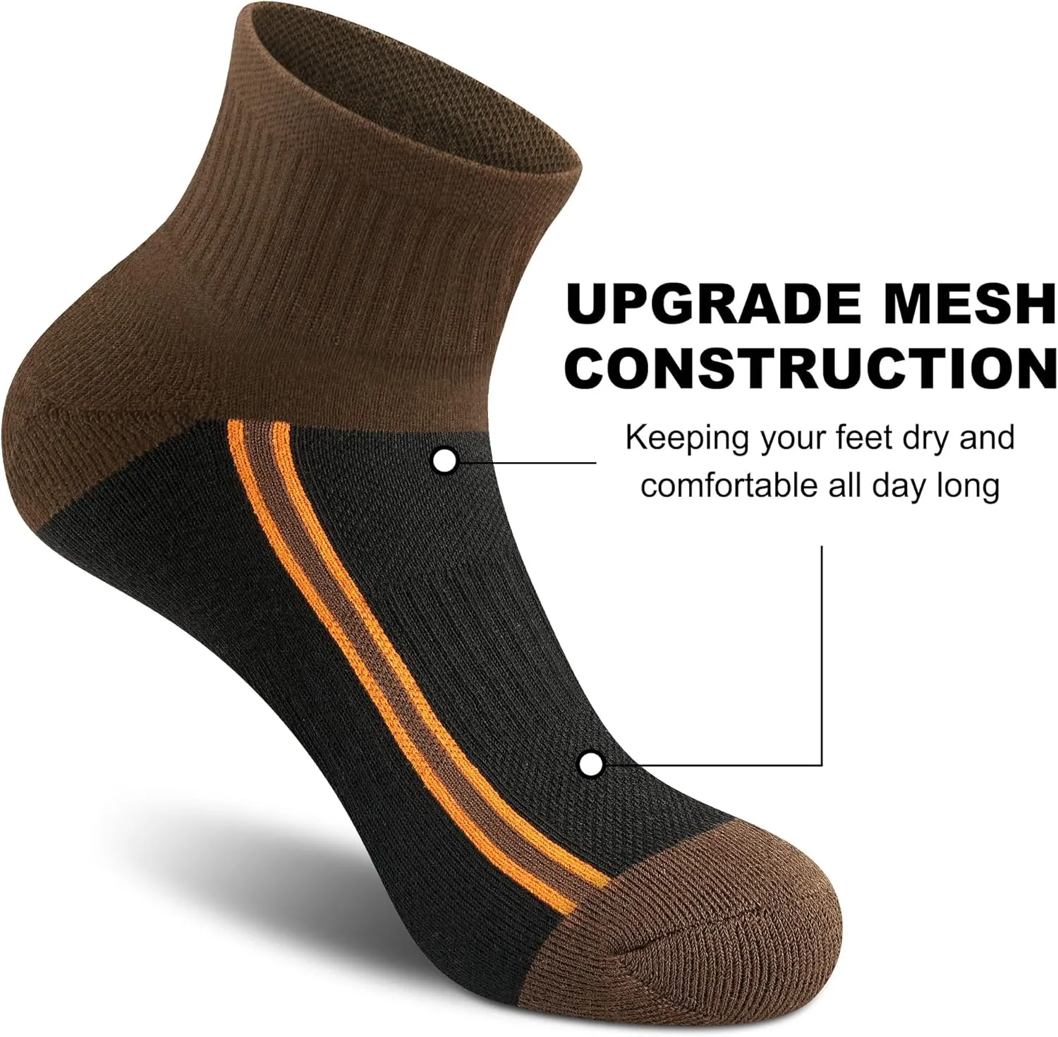 Gonii men ankle socks for men athletic running Cushion Quarter Socks 5 Pairs