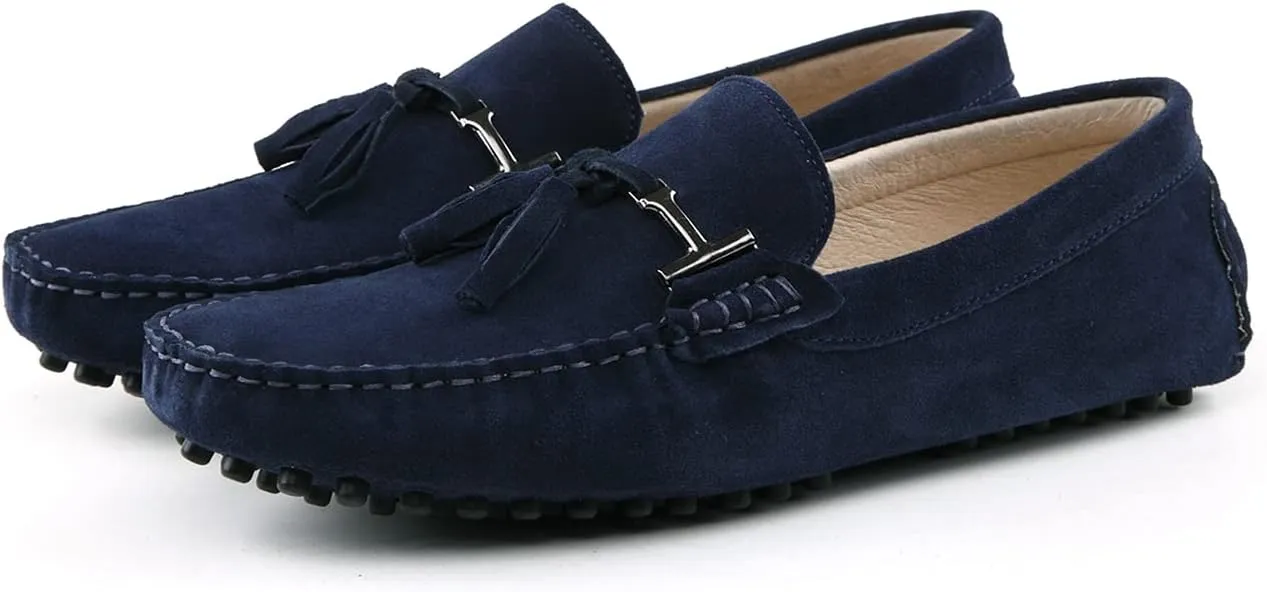Hanfike Womens Casual Loafers Shoes Slip on Flats with Tassel Buckle Knot