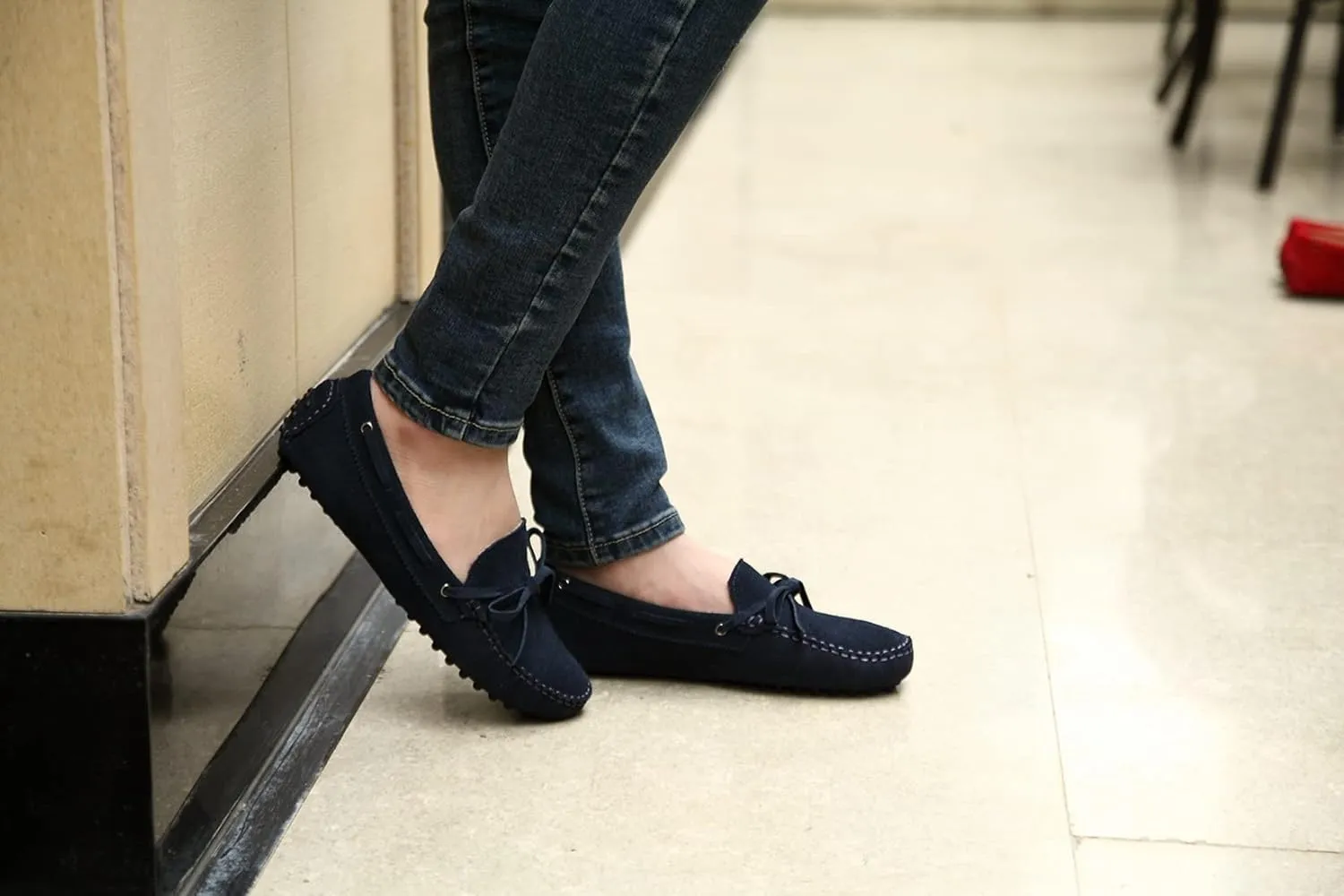 Hanfike Womens Casual Loafers Shoes Slip on Flats with Tassel Buckle Knot