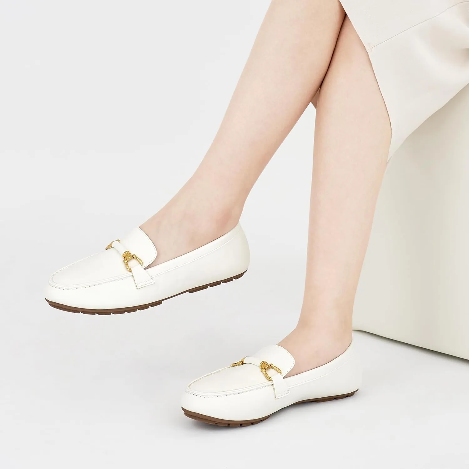 HARENCE Womens Loafers Casual Shoes: Comfortable Moccasins Business Dressy Flats Lightweight Slip On Work Shoes