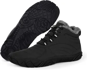 Hike Winter Footwear Barefoot Boots Mens Womens, Waterproof Winter Snow Boots, Warm Ankle Booties, Wide Toe Barefoot Hiking Boots, Non-Slip Zero Drop Sole Hike Shoes for Hiking Walking Outdoor