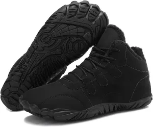 Hike Winter Footwear Barefoot Boots Mens Womens, Waterproof Winter Snow Boots, Warm Ankle Booties, Wide Toe Barefoot Hiking Boots, Non-Slip Zero Drop Sole Hike Shoes for Hiking Walking Outdoor