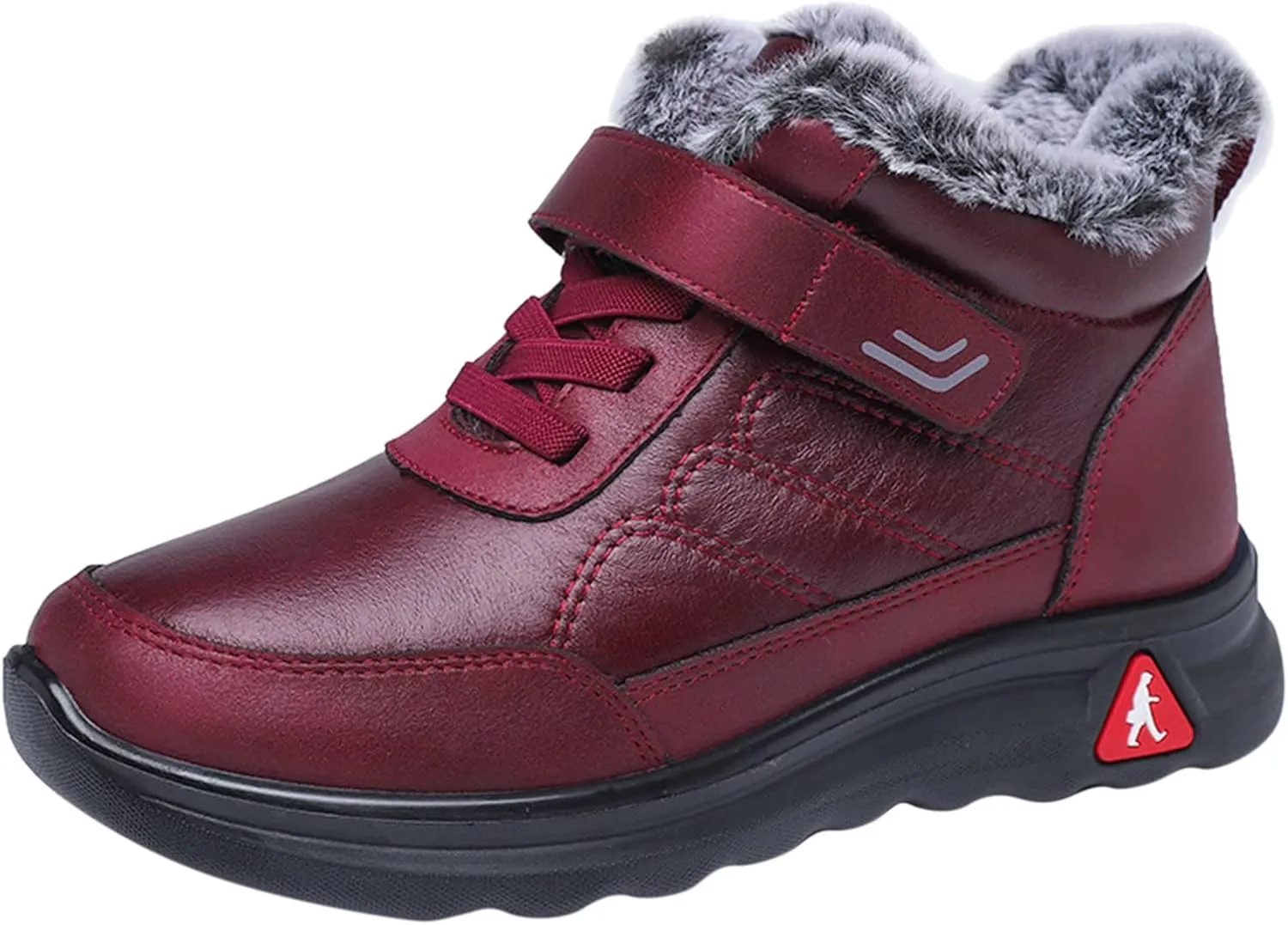 Hiking Boots for Women Waterproof Insulated Fur Boots Warm Ankle Booties Trekking Snow Boots Womens Winter Shoes