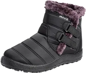 Hiking Boots for Women Waterproof Snow Boots Fleece Walking Shoes Cold Weather Plush Lined Snow Boots Duck Boots Women