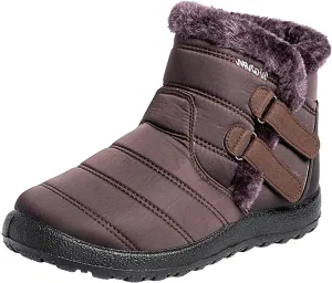 Hiking Boots for Women Waterproof Snow Boots Fleece Walking Shoes Cold Weather Plush Lined Snow Boots Duck Boots Women