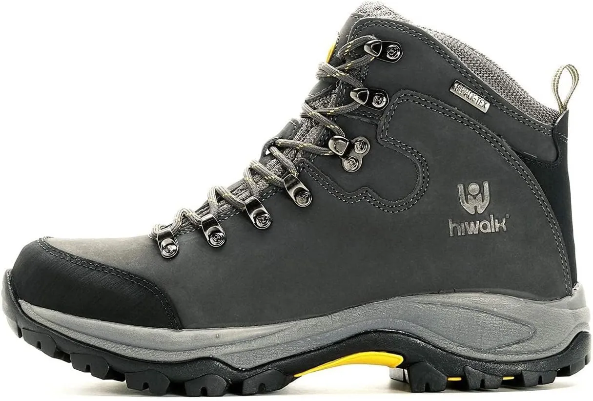 hiwalk Men's Waterproof Hiking Boots Breathable All-Terrain Lightweight Ankle Boots Trekking Working Climbing Shoes